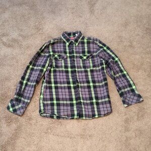 Union Bay Mens Medium Flannel Shirt 100% Cotton Workgear Camping Fall Winter